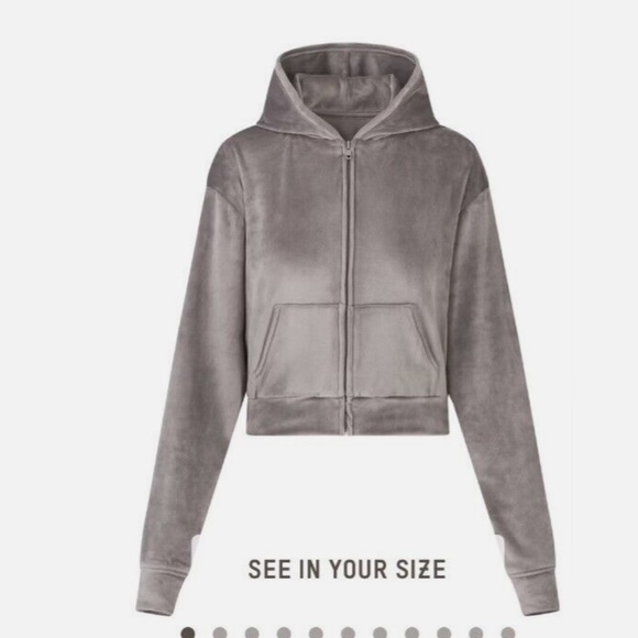 NWT Skims Velour Hoodie Sweater - Picture 2 of 7